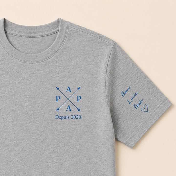 Pull PAPA depuis T-shirt / Gris / S