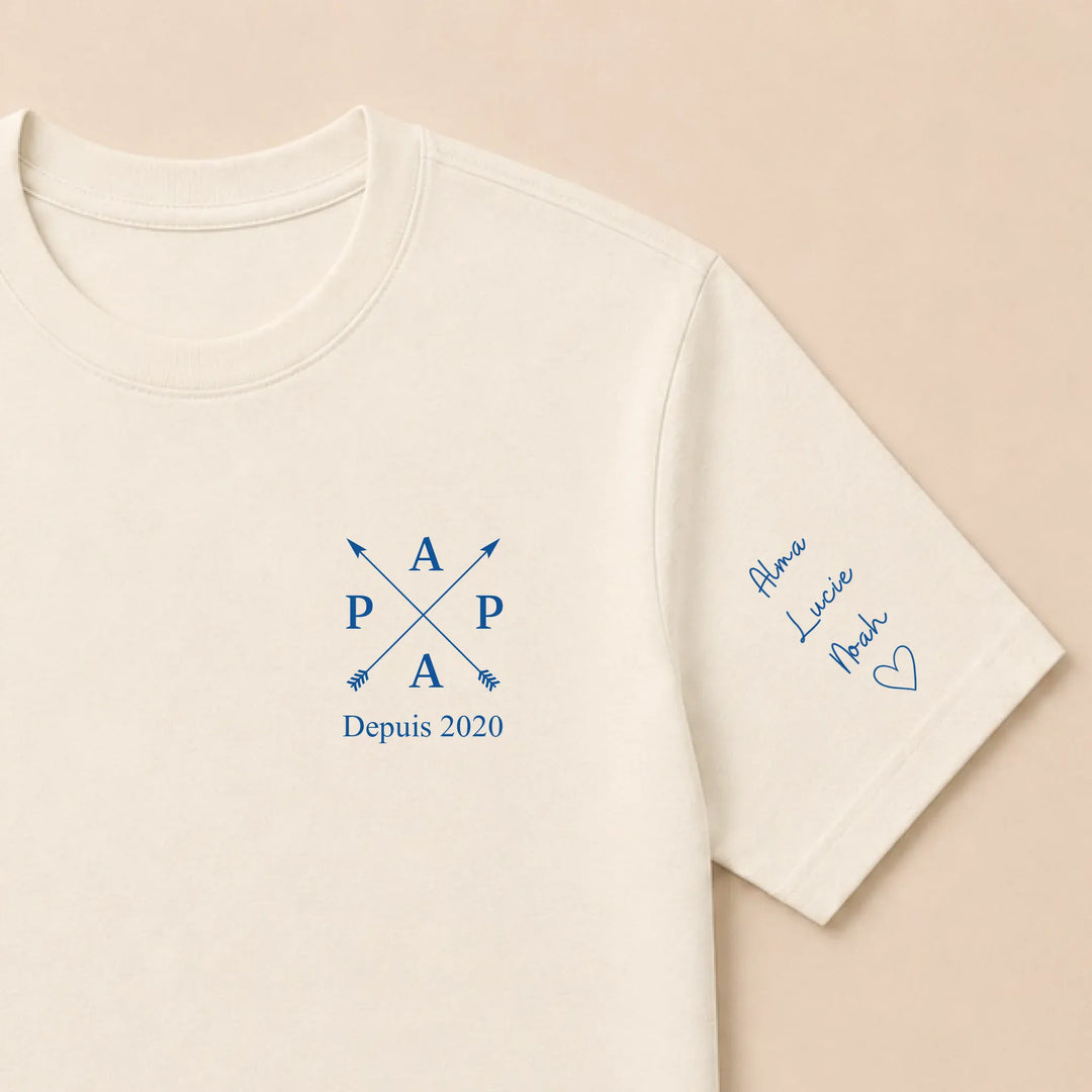 Pull PAPA depuis T-shirt / Naturel / S