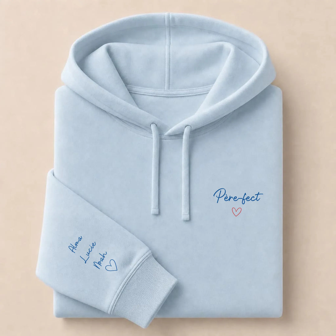 Pull Père-fect Sweat à capuche / Bleu Clair / S