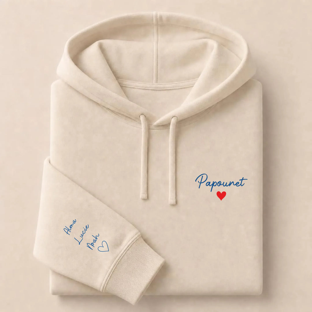 Pull Papounet Sweat à capuche / Beige / S