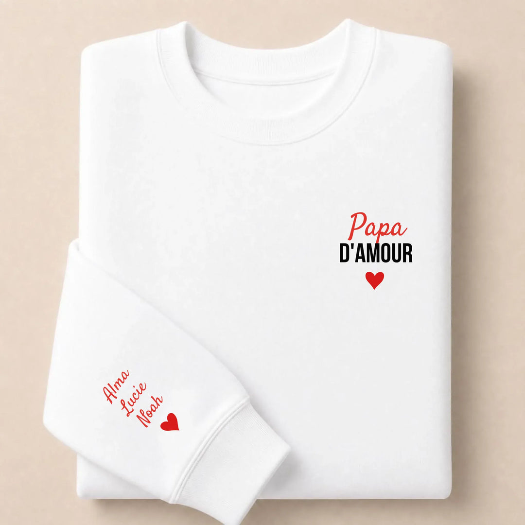 Pull Papa d'amour Sweatshirt / Blanc / S