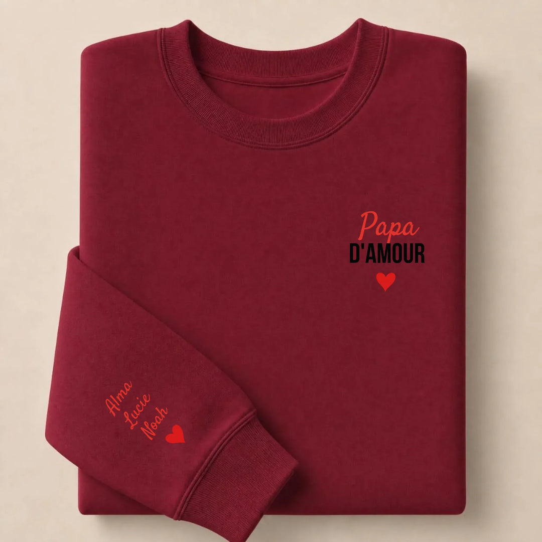 Pull Papa d'amour Sweatshirt / Bordeaux / S