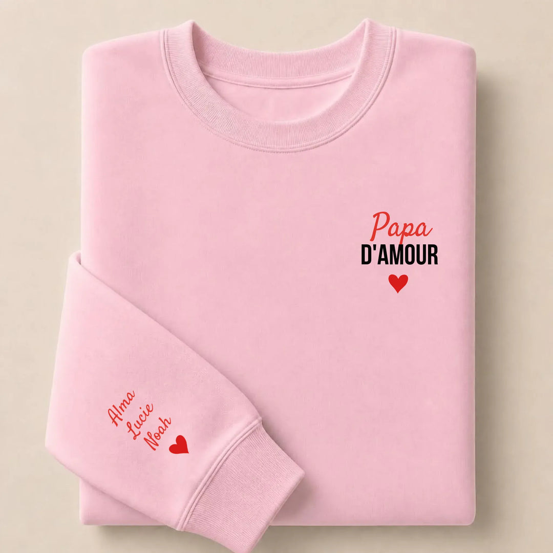 Pull Papa d'amour Sweatshirt / Rose Clair / S