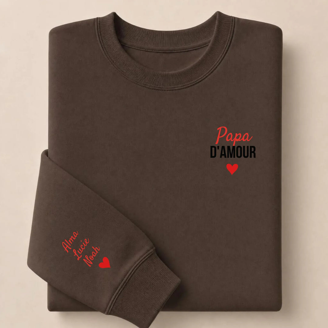 Pull Papa d'amour Sweatshirt / Marron / S