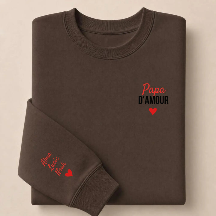 Pull Papa d'amour Sweatshirt / Marron / S