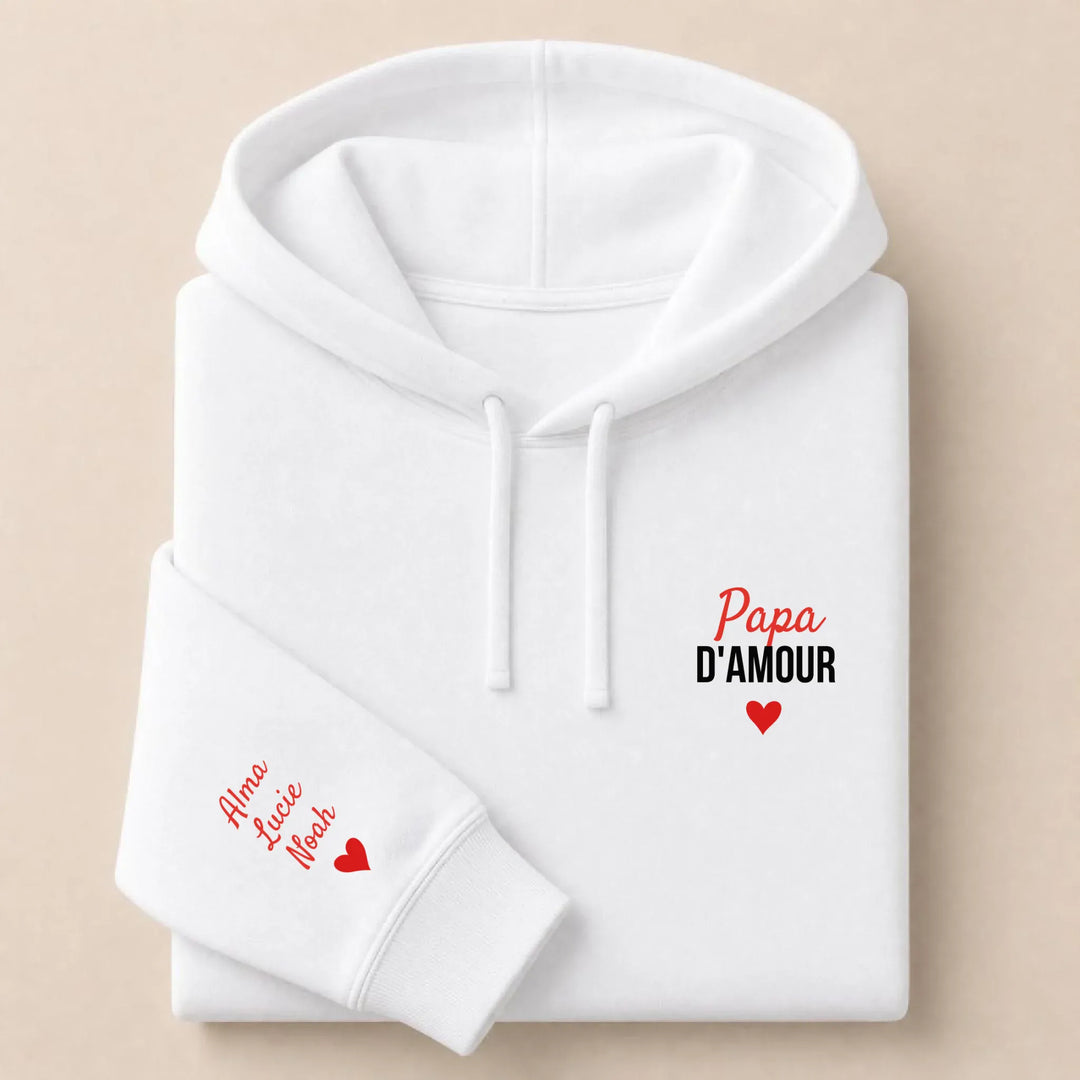 Pull Papa d'amour Sweat à capuche / Blanc / S