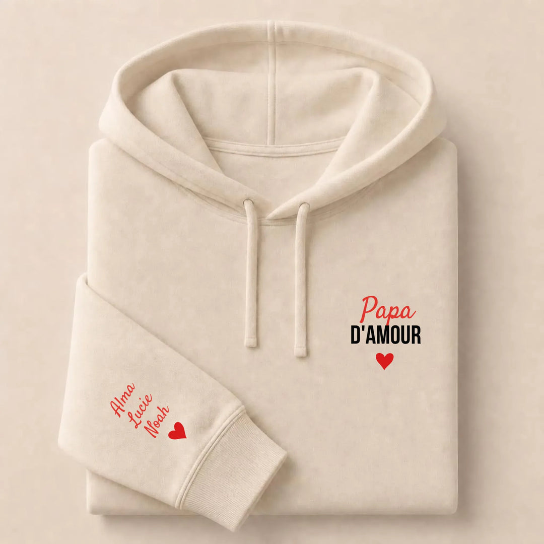 Pull Papa d'amour Sweat à capuche / Beige / S