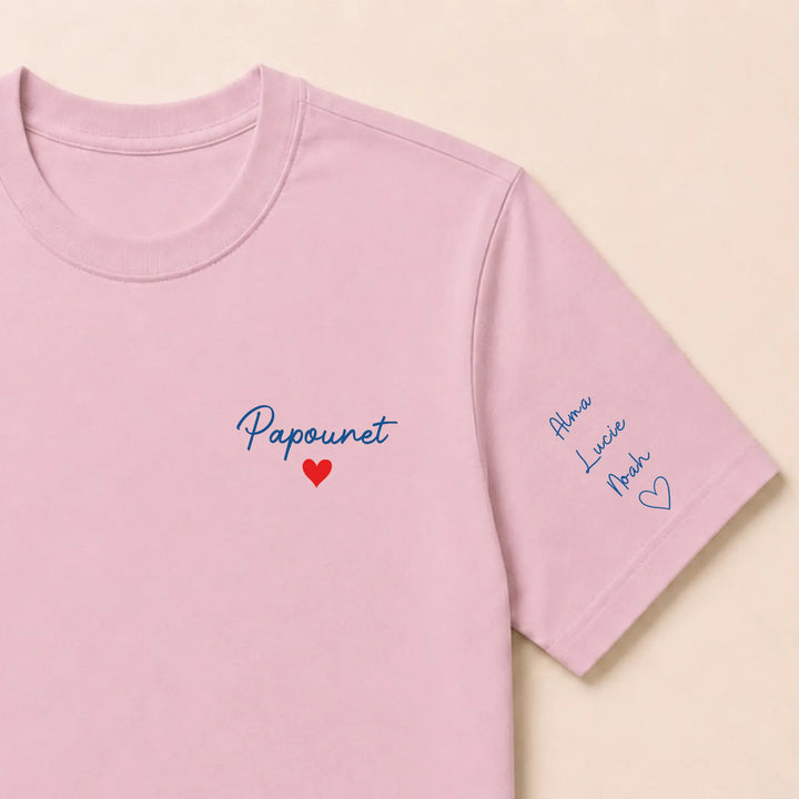 Pull Papounet T-shirt / Rose clair / S