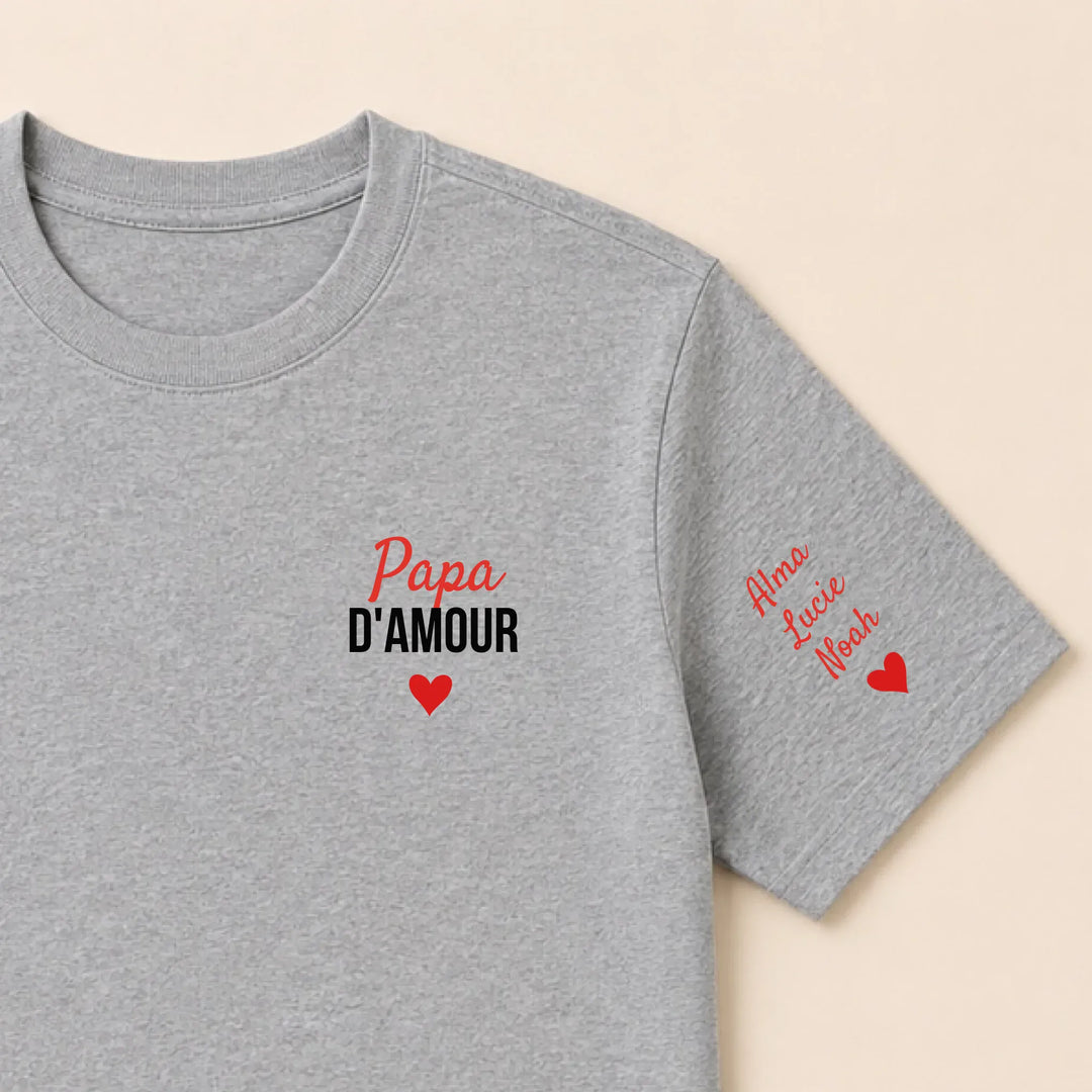 Pull Papa d'amour T-shirt / Gris / S