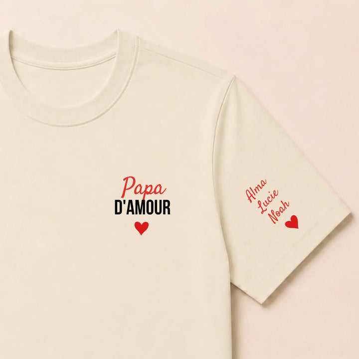 Pull Papa d'amour T-shirt / Beige / S