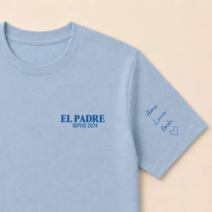 Pull EL PADRE T-shirt / Bleu clair / S