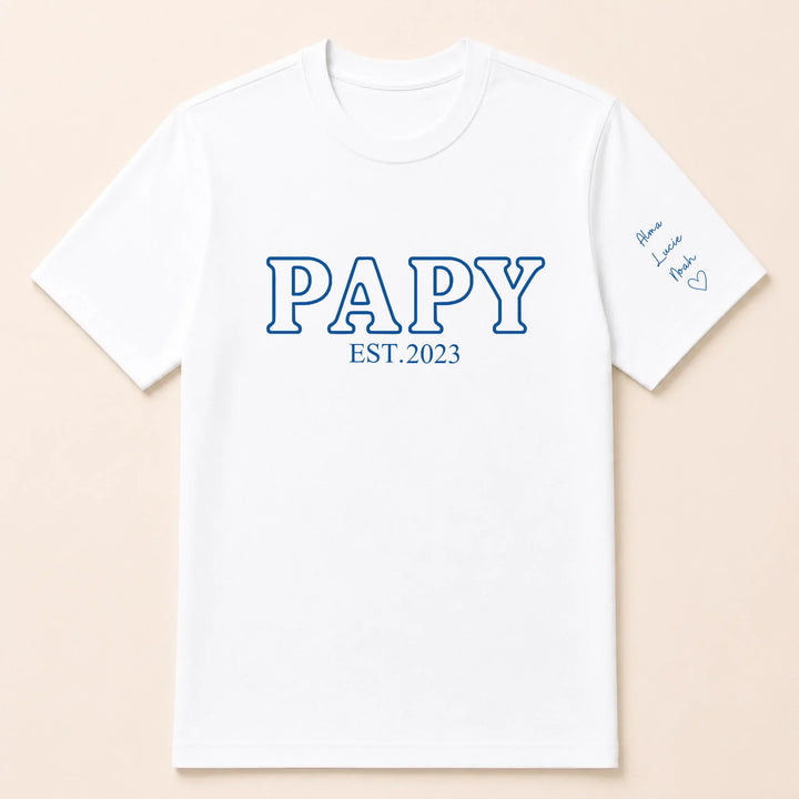Pull brodé futur grand père T-shirt / Blanc / S