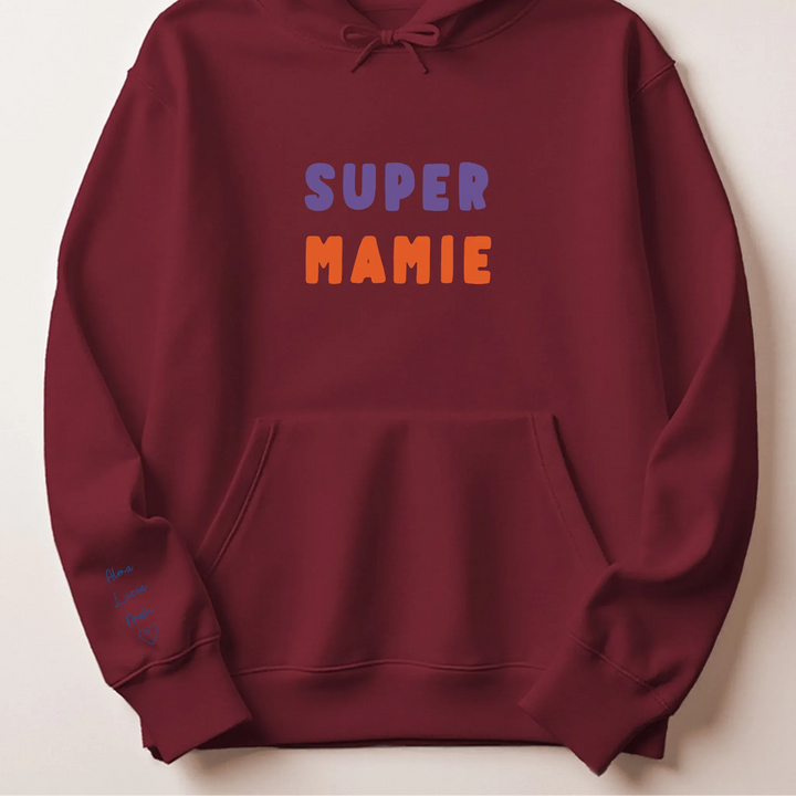 Pull Super Mamie Sweat à capuche / Bordeaux / S