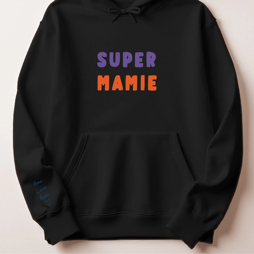 Pull Super Mamie Sweat à capuche / Noir / S