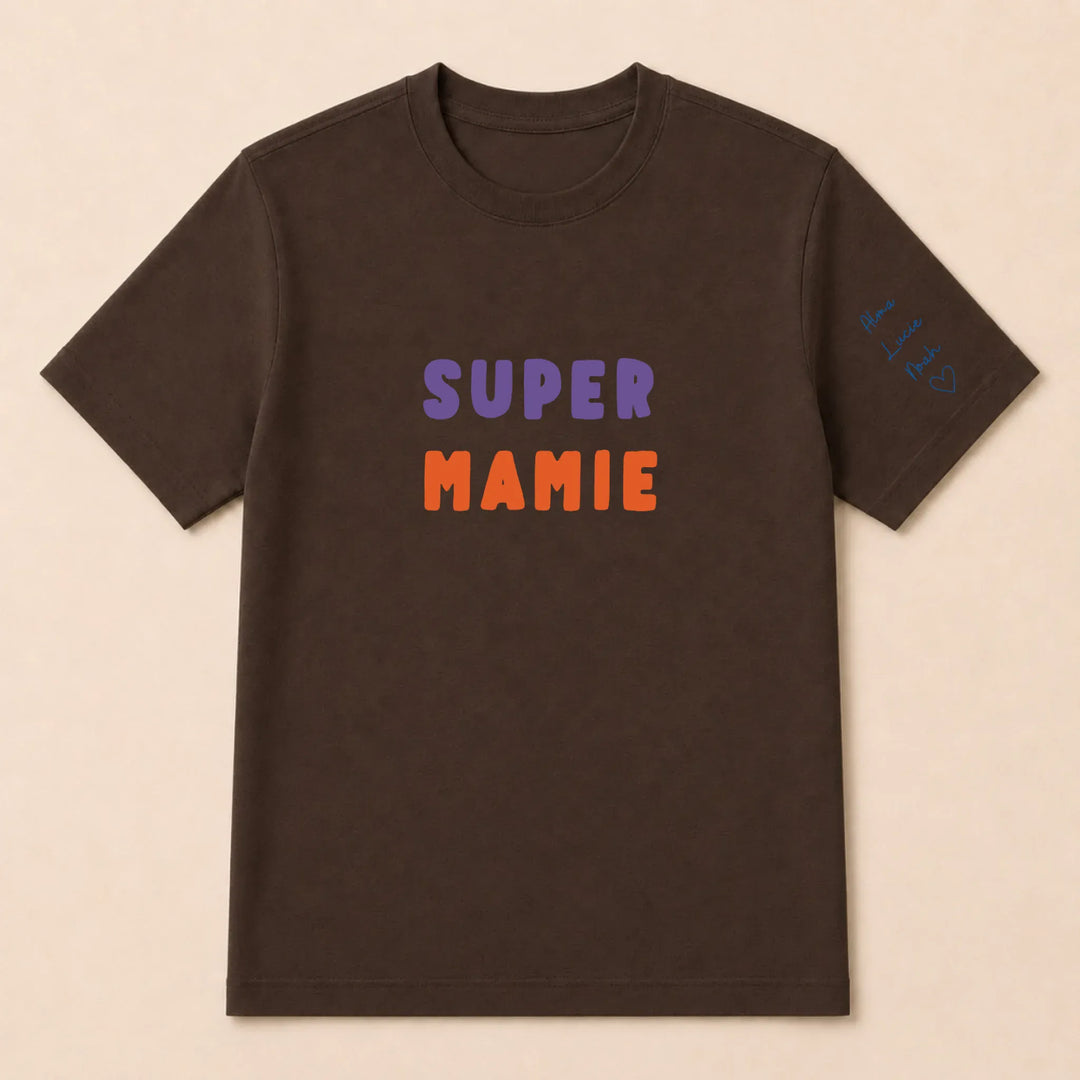 Pull Super Mamie T-shirt / Marron / S