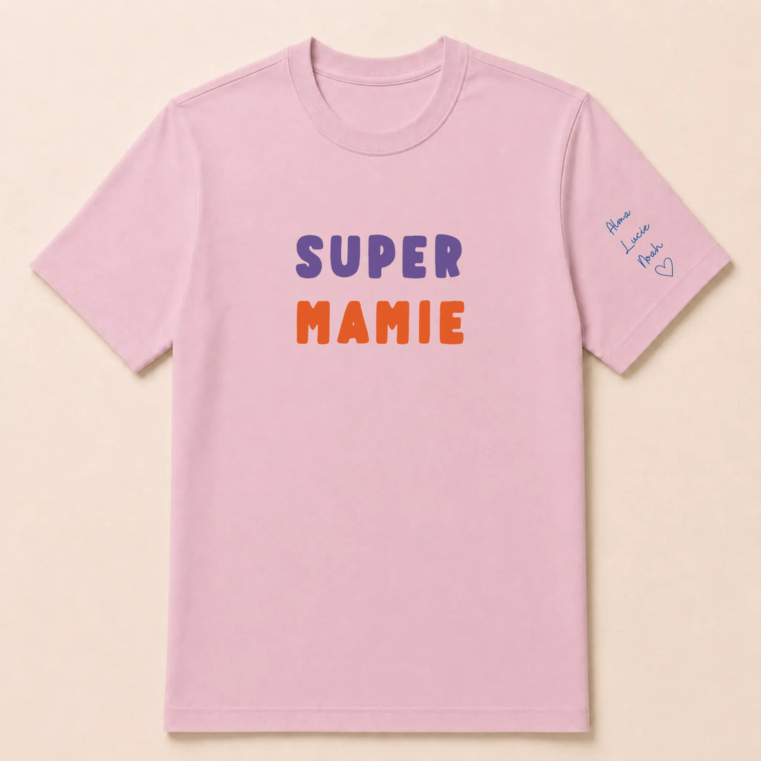 Pull Super Mamie T-shirt / Rose clair / S