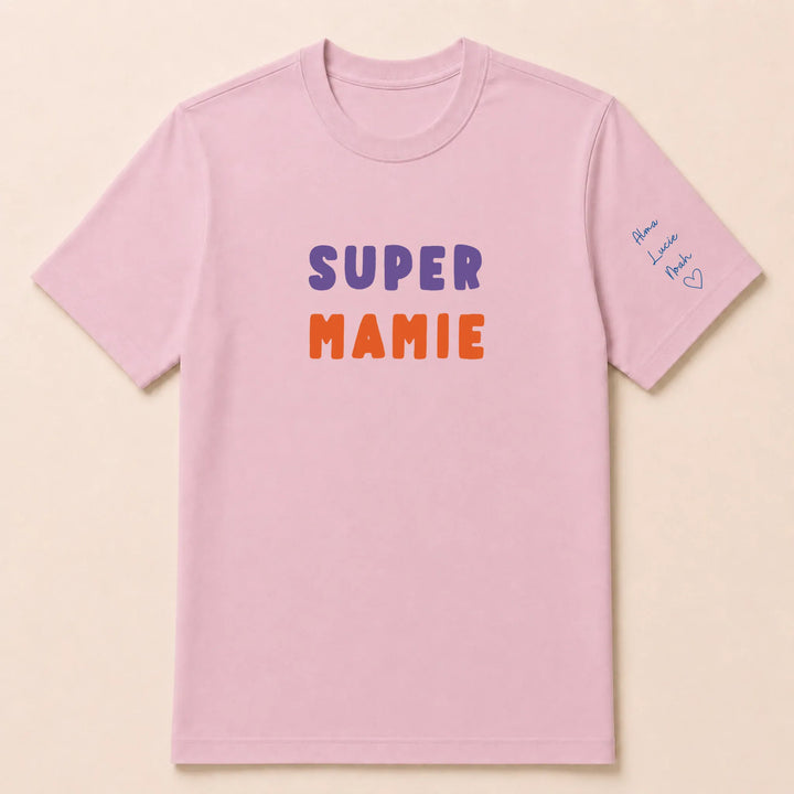 Pull Super Mamie T-shirt / Rose clair / S