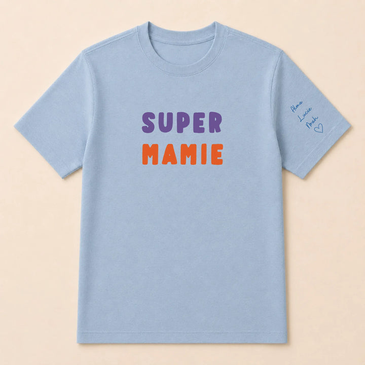 Pull Super Mamie T-shirt / Bleu clair / S