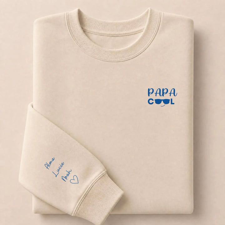 Sweat Papa cool Sweatshirt / Beige / S
