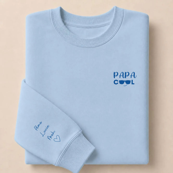 Sweat Papa cool Sweatshirt / Bleu Clair / S