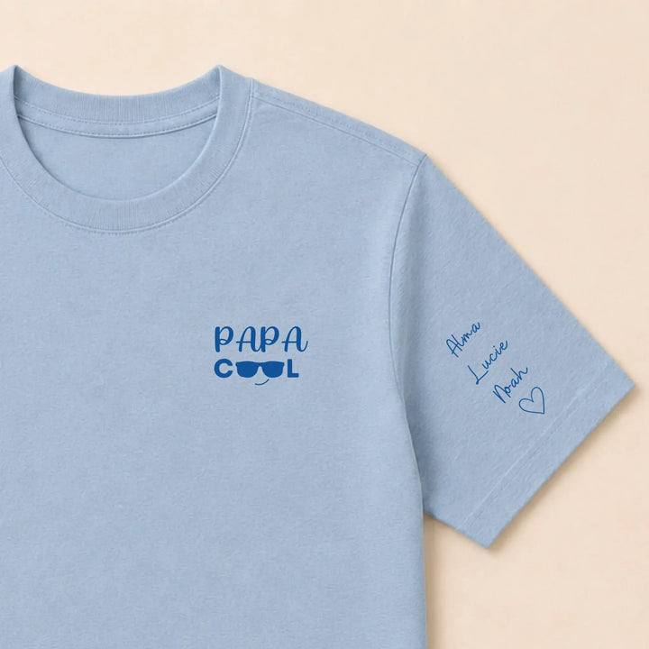 Sweat Papa cool T-shirt / Bleu clair / S