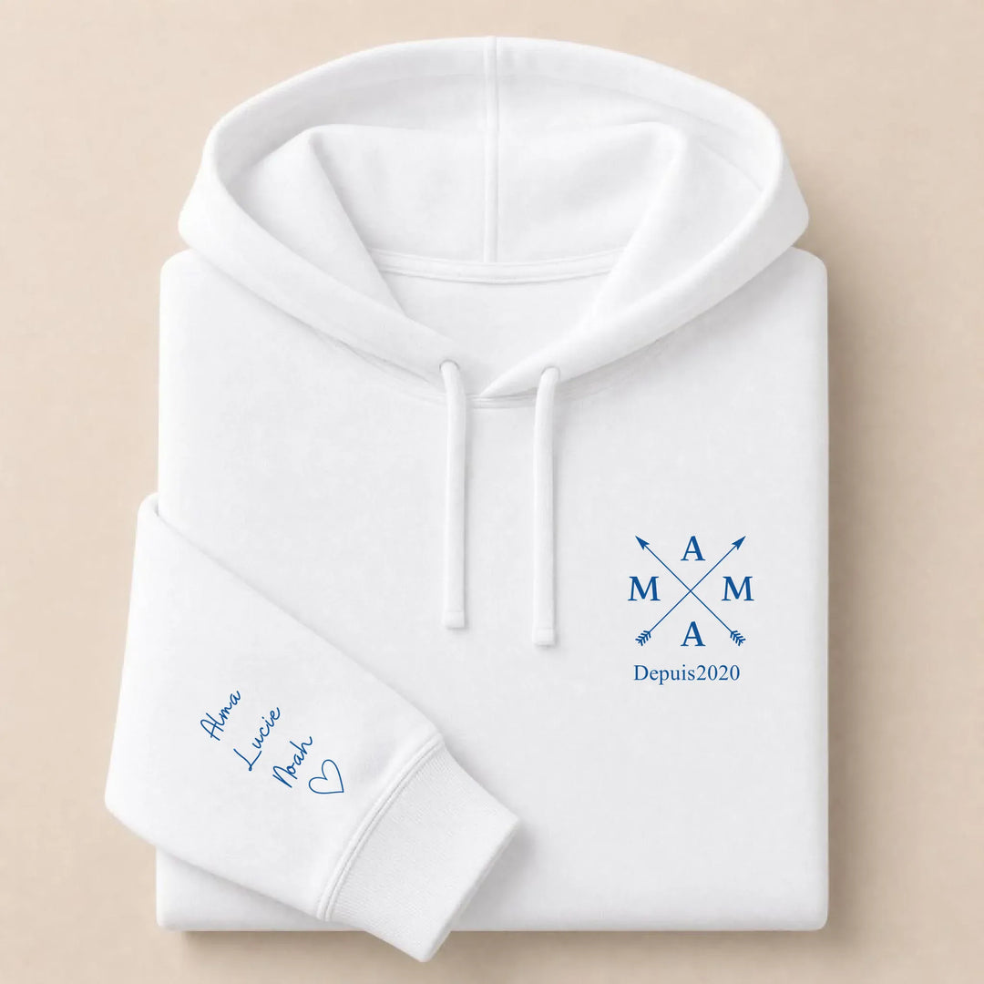 Sweat MAMA depuis Sweat à capuche / Blanc / S