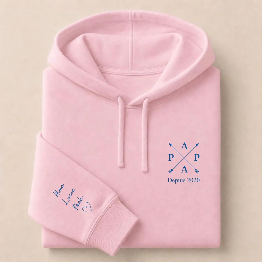 Sweat PAPA depuis Sweat à capuche / Rose Clair / S