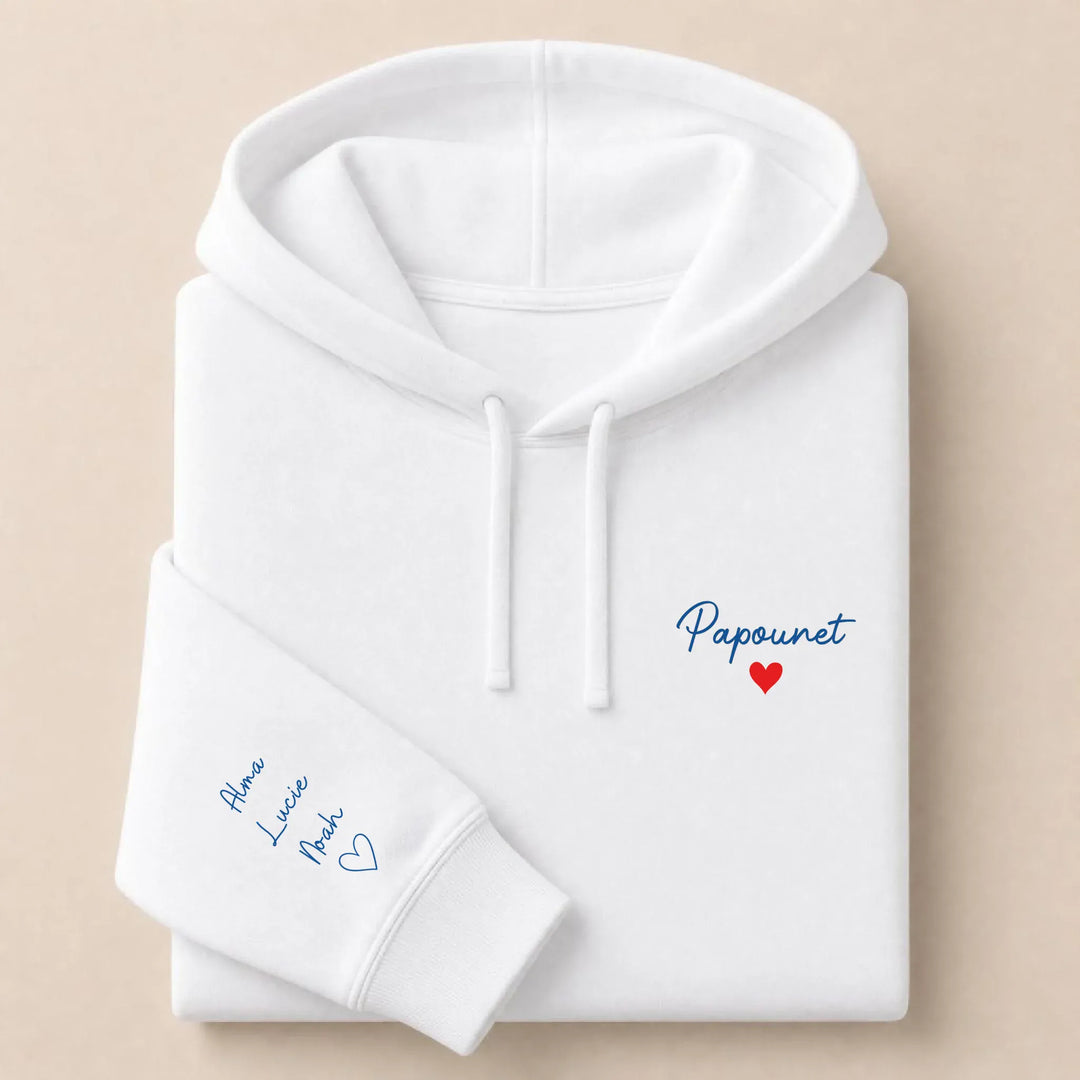 Sweat Papounet Sweat à capuche / Blanc / S