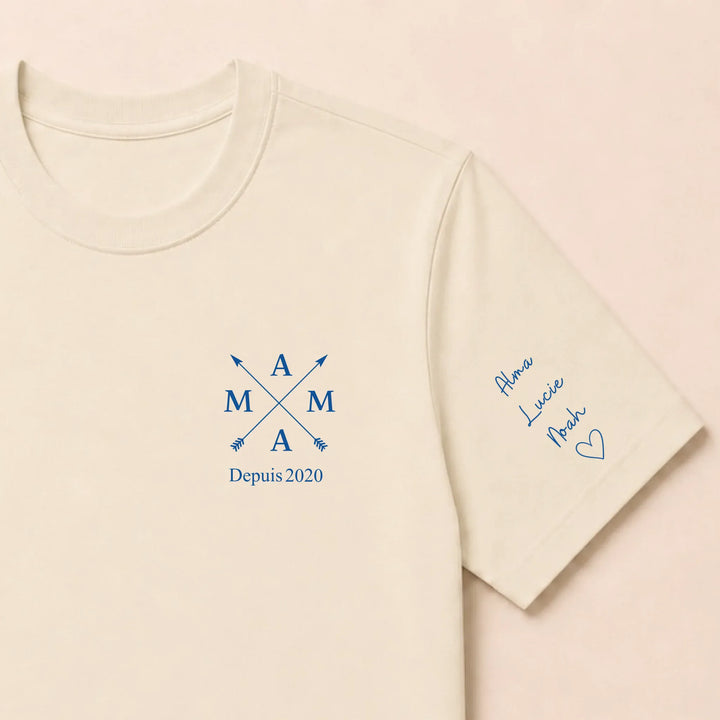Sweat MAMA depuis T-shirt / Beige / S