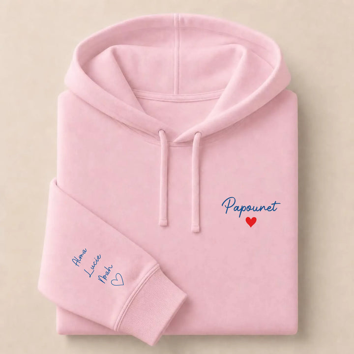 Sweat Papounet Sweat à capuche / Rose Clair / S