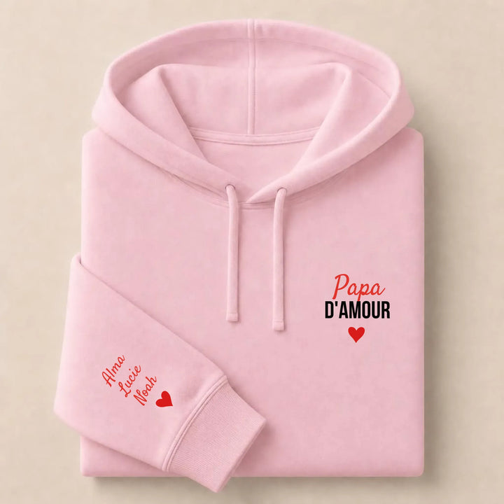 Sweat Papa d'amour Sweat à capuche / Rose Clair / S