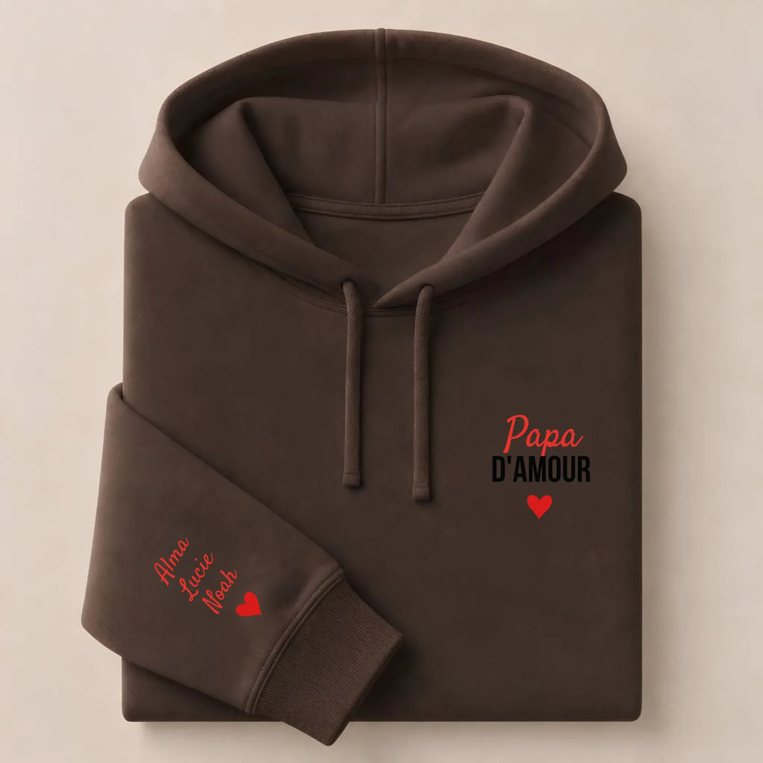 Sweat Papa d'amour Sweat à capuche / Marron / S
