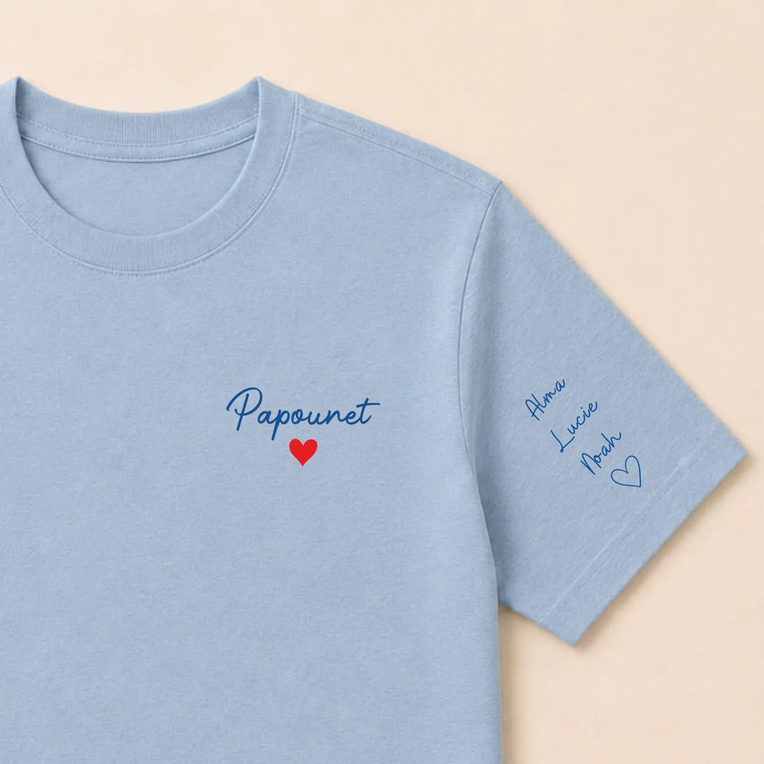 Sweat Papounet T-shirt / Bleu clair / S