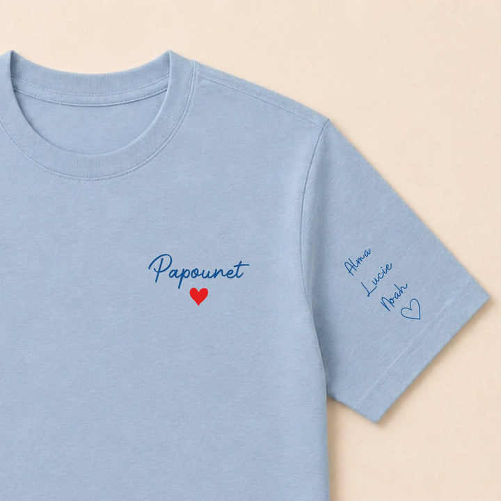 Sweat Papounet T-shirt / Bleu clair / S