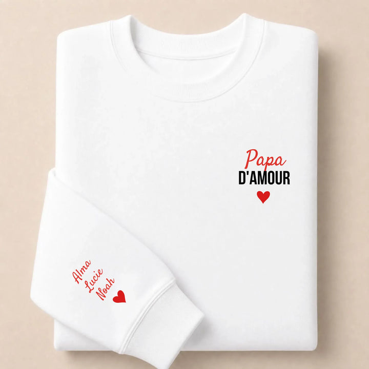 Sweat Papa d'amour Sweatshirt / Blanc / S
