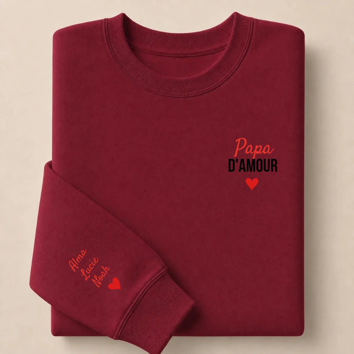 Sweat Papa d'amour Sweatshirt / Bordeaux / S