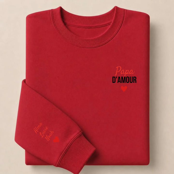 Sweat Papa d'amour Sweatshirt / Rouge / S