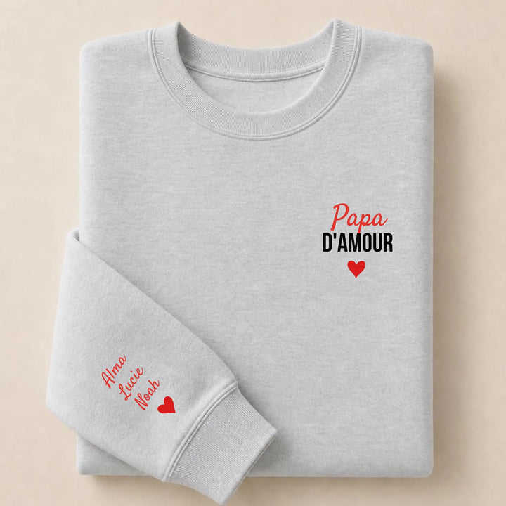 Sweat Papa d'amour Sweatshirt / Gris / S