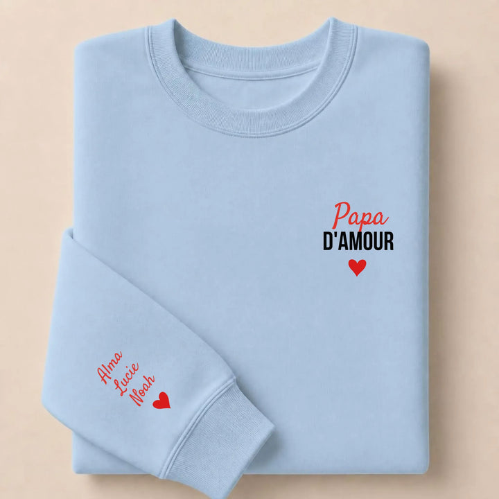 Sweat Papa d'amour Sweatshirt / Bleu Clair / S