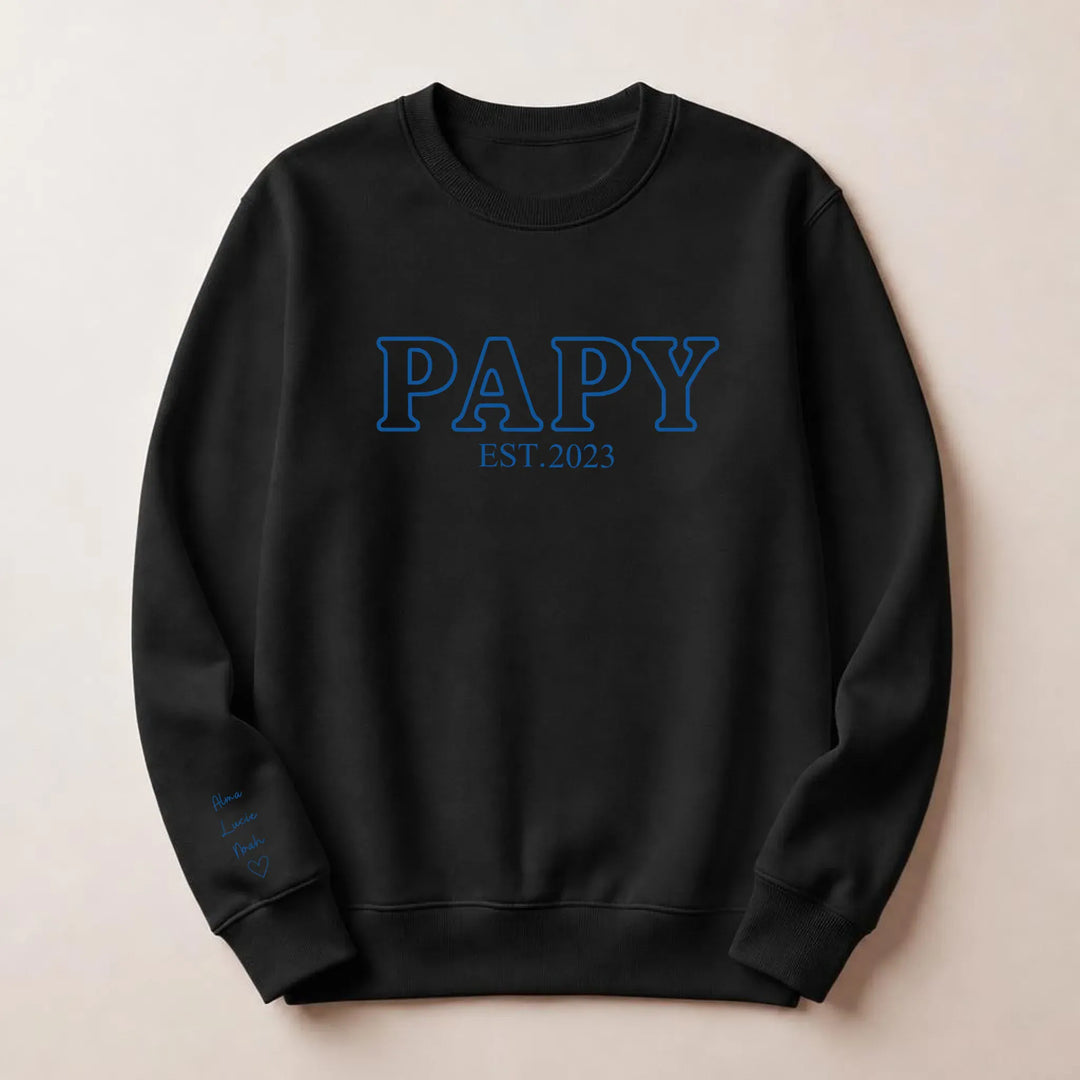 Sweat brodé futur grand père Sweatshirt / Noir / S