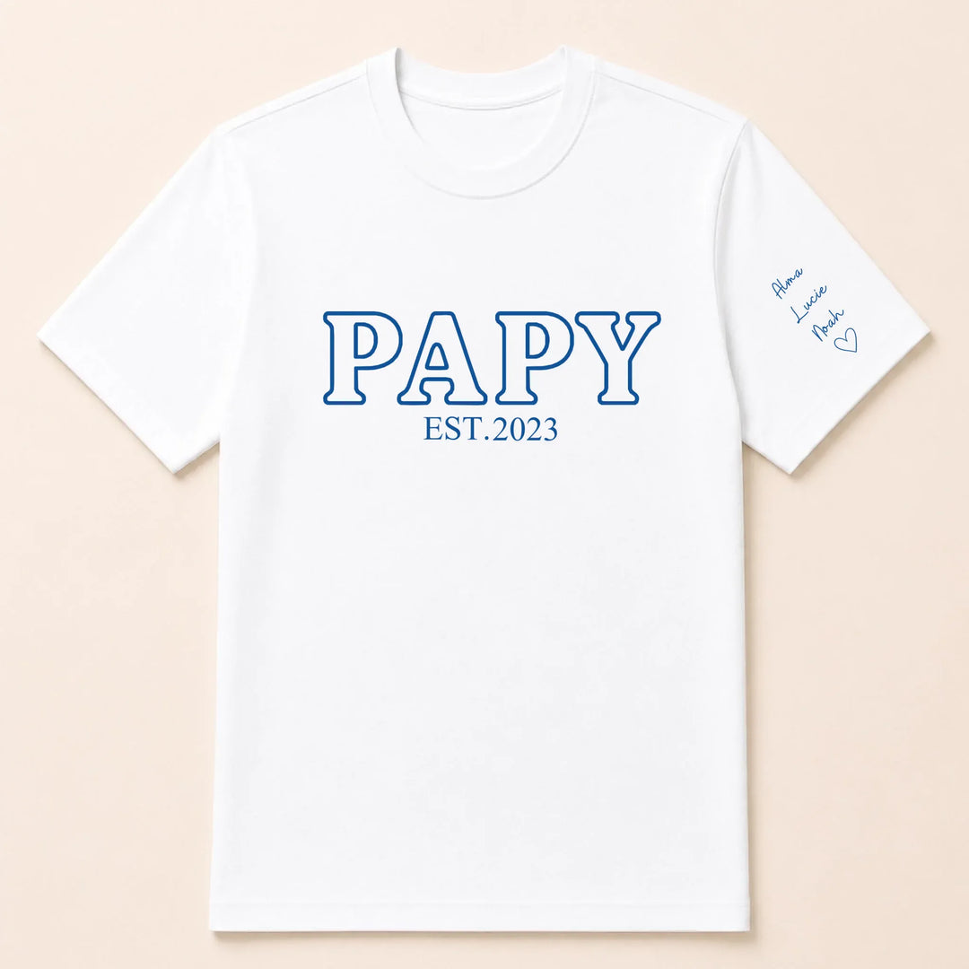 Sweat brodé futur grand père T-shirt / Blanc / S