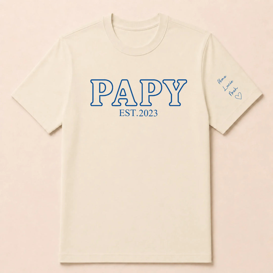 Sweat brodé futur grand père T-shirt / Beige / S
