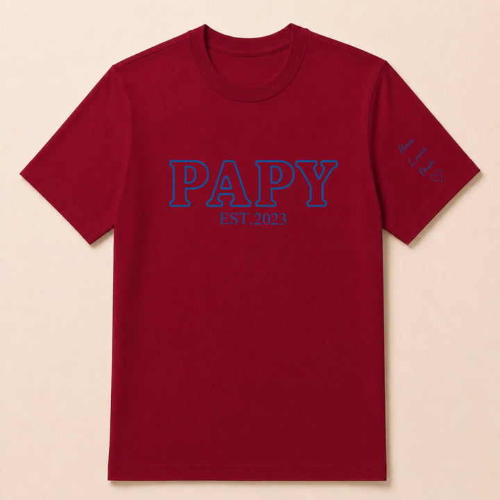 Sweat brodé futur grand père T-shirt / Rouge / S