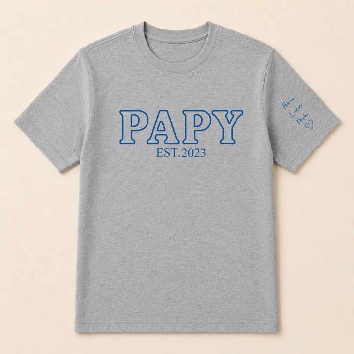 Sweat brodé futur grand père T-shirt / Gris / S
