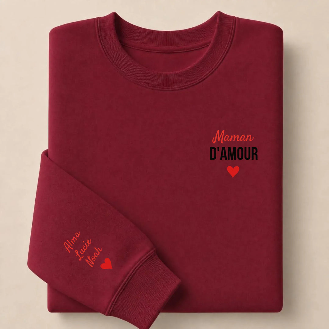 Pull maman d'amour Sweatshirt / Bordeaux / S