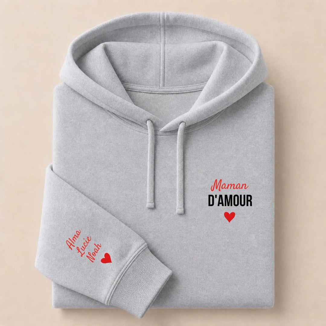 Pull maman d'amour Sweat à capuche / Gris / S