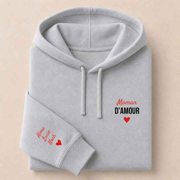 Pull maman d'amour Sweat à capuche / Gris / S