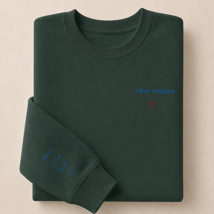 Pull personnalisé broderie - Mère-veilleuse Sweatshirt / Forest / S