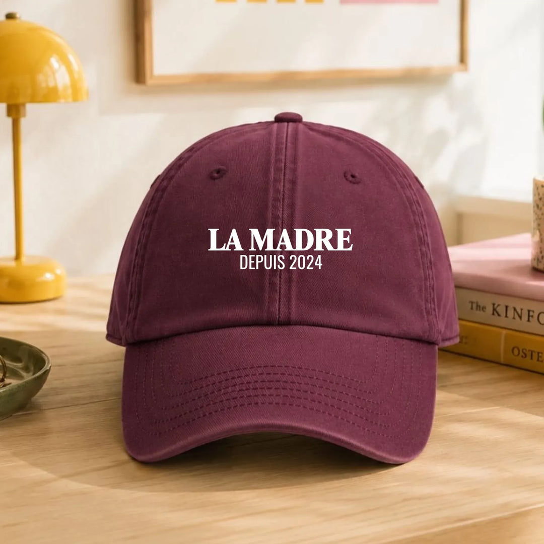 Casquette Personnalisée Brodée - LA MADRE Casquette broderie | Beechfield B655 / Rouge / ONESIZE