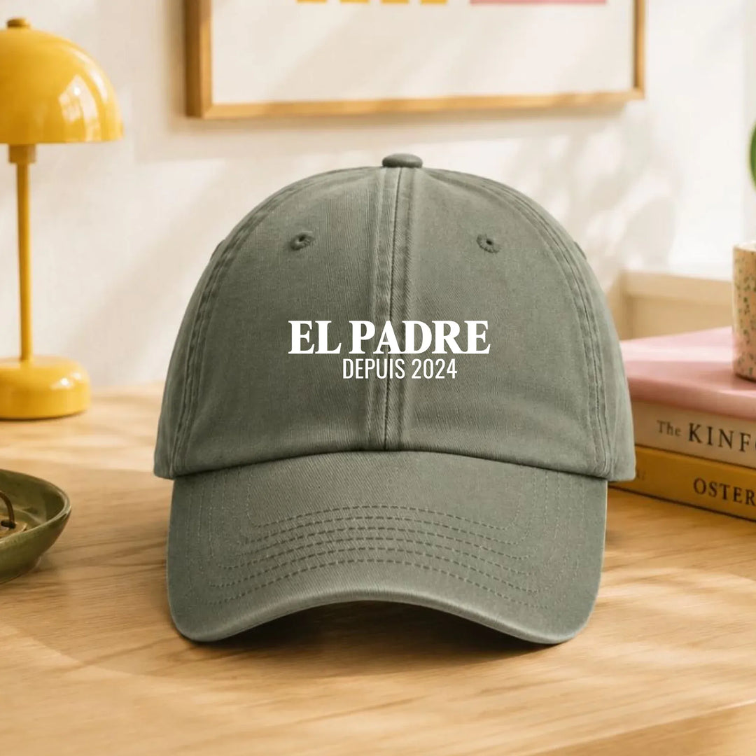 Casquette Personnalisée Brodée - EL PADRE Casquette broderie | Beechfield B655 / Vert Olive / ONESIZE